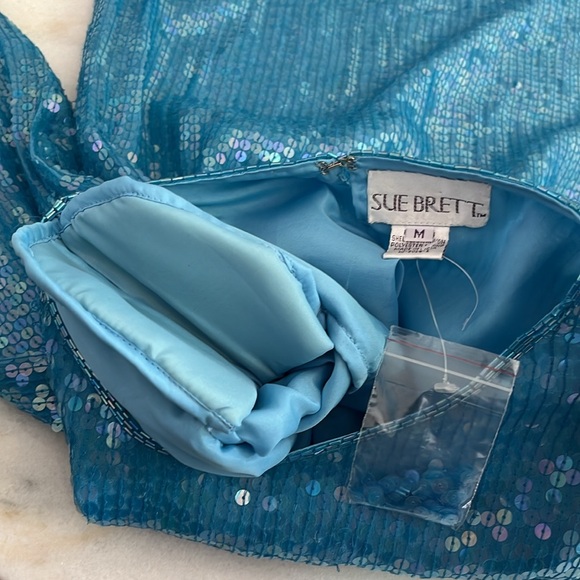 RARE NWT Vintage Sue Brett Sequin Dress Size Medium - Picture 7 of 9